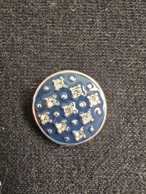 STTLE DORS Original Navy Blue W Crystal Accents Snap - Womens Jewlery